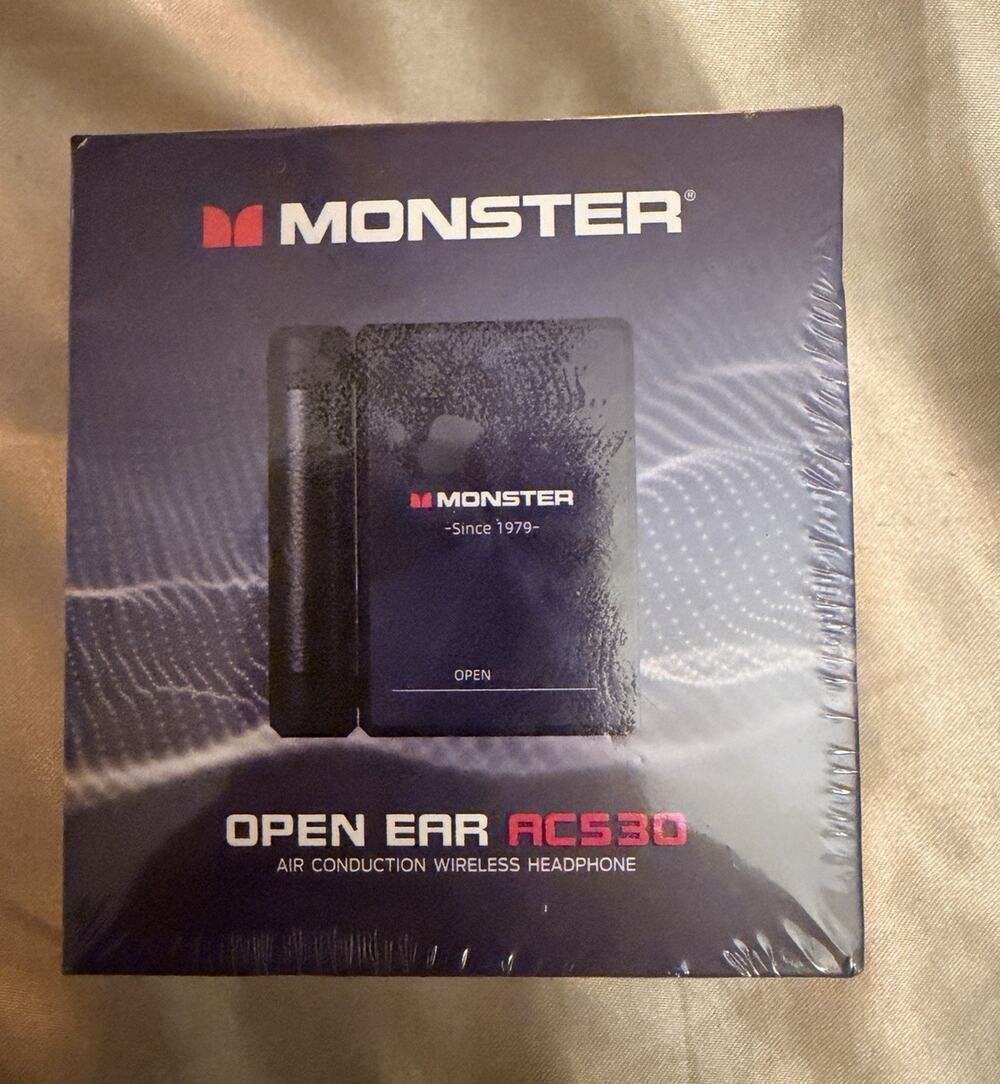 Monster AC530 Open-Ear Air Conduction Wireless Bluetooth Headphones Black